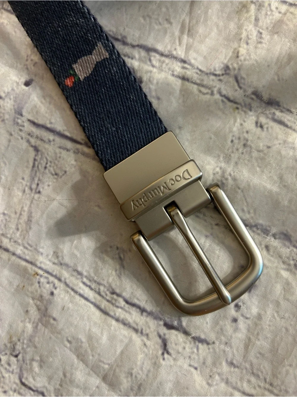 DOC MURPHY REVERSIBLE &  SPORTSMAN FISH VTG NAVY & BROWN LEATHER BELTS